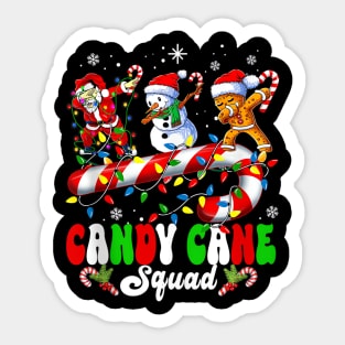 Candy Cane Squad - Christmas Dabbing Santa Xmas Lights pajamas Sticker